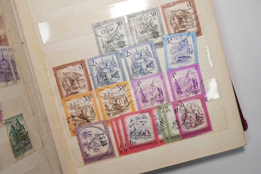 World stamps, mint unused and used in various stock books and albums